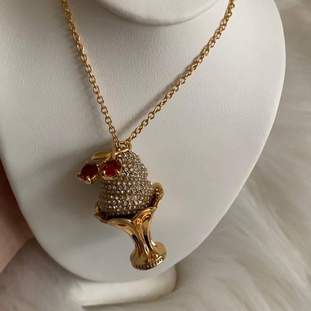 KATE SPADE Ice Cream Sundae Pendant Long Strand Necklace